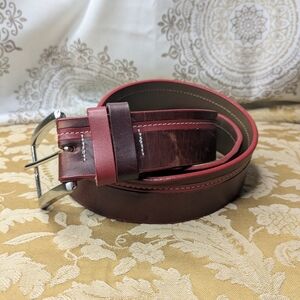Fabrizzio Men's 2-tone Red Leather Belt in size 34